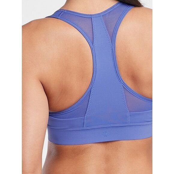 Athleta Hustle Sports Bra In Merlin Blue/Violet - Picture 3 of 9